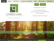 Tablet Screenshot of cypressclinic.com